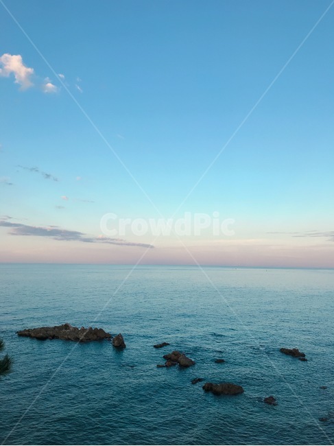 하늘,구름,바다,파도,잔잔한물결,잔잔한파도,바위,노을,sea,sky,자연,풍경,nature,landscape,promontory,곶,outdoors,옥외