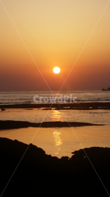 바다,해변,노을,태양,해질녘,구름,sea,ocean,beach,seashore,seaside,해안,sunset,석양,sun,solar,sunlight,햇빛