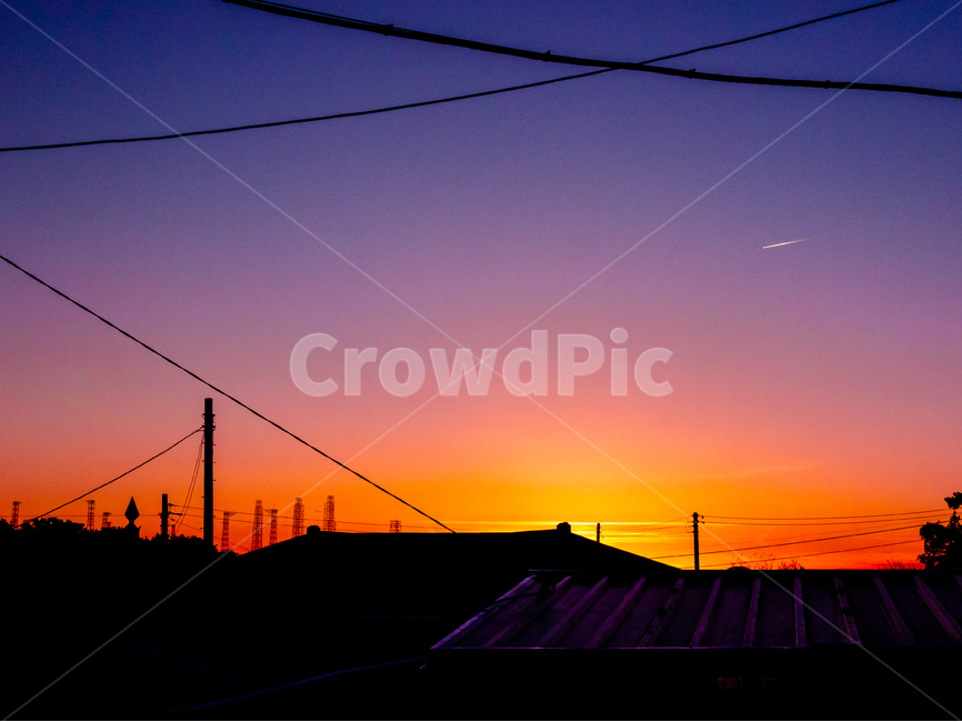 노을,sunset,그라데이션,gradation,silhouette,nature,자연,outdoors,옥외,sky,하늘,일몰,dusk,황혼,dawn,새벽,red sky,붉은 하늘