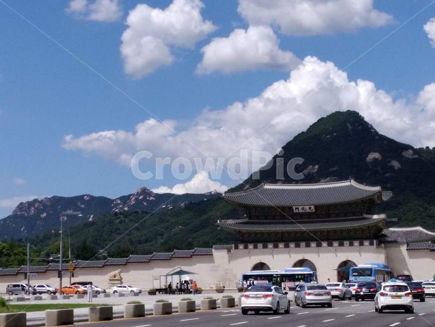 하늘,구름,blue,빌딩,sky,광화문,경복궁,인왕산