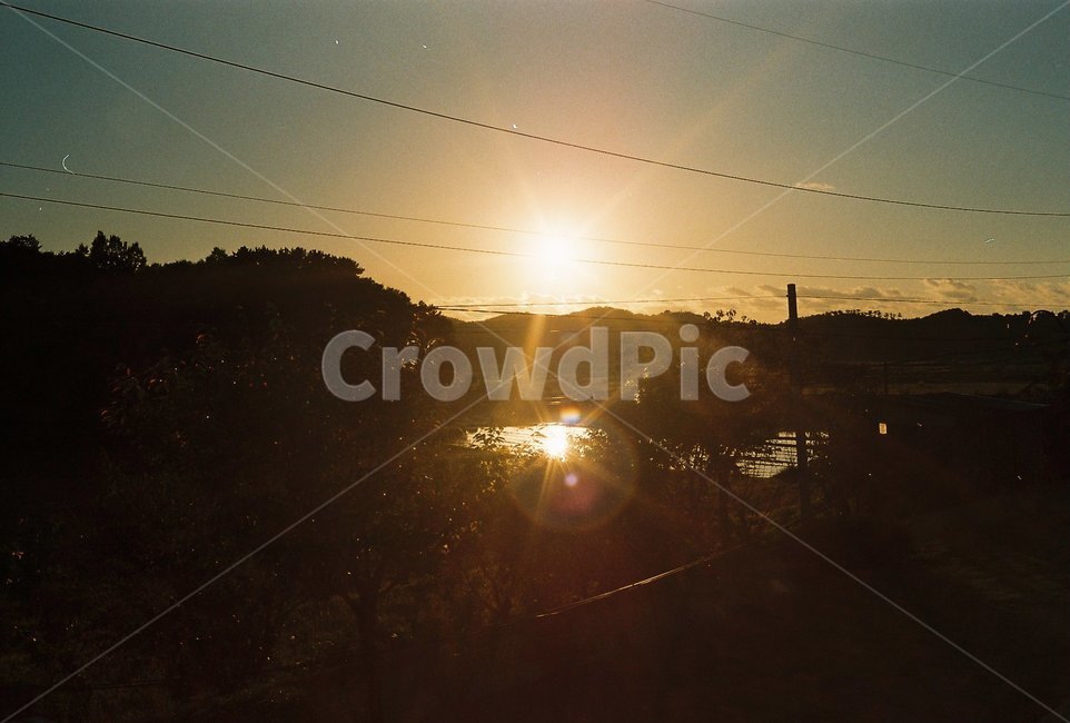 하늘,노을,저녁,농촌,농경,자연,풍경,nature,landscape,flare,플레어,light,빛