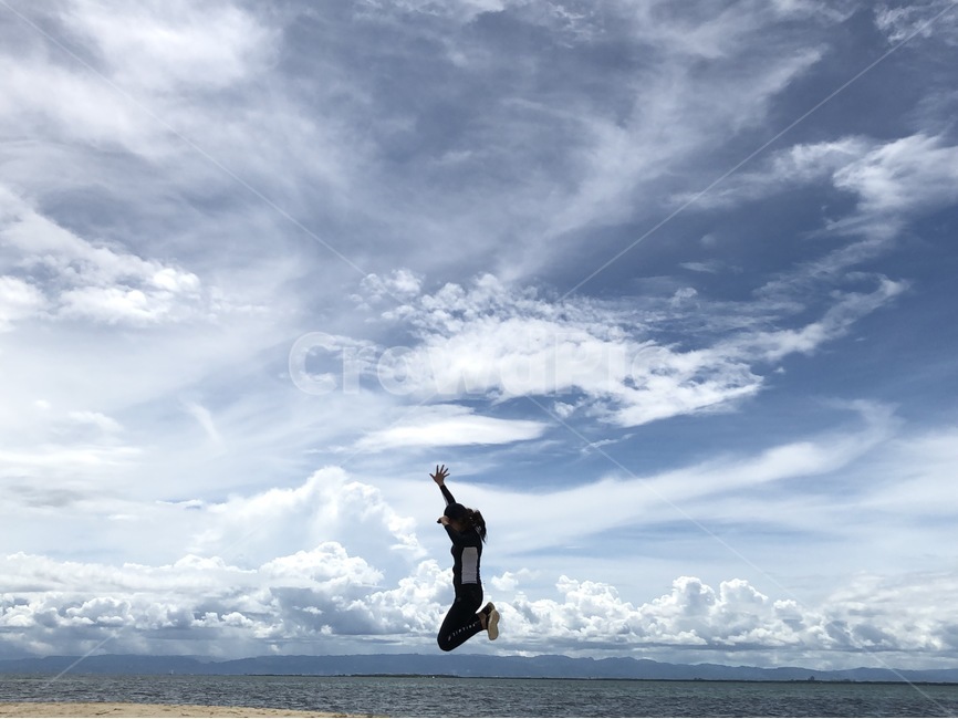 점프샷,바다,구름,파란하늘,점프,여름,자연,풍경,해변,nature,beach,sea,필리핀,세부,판다논섬,자연풍경,trip,인물실루엣,해외