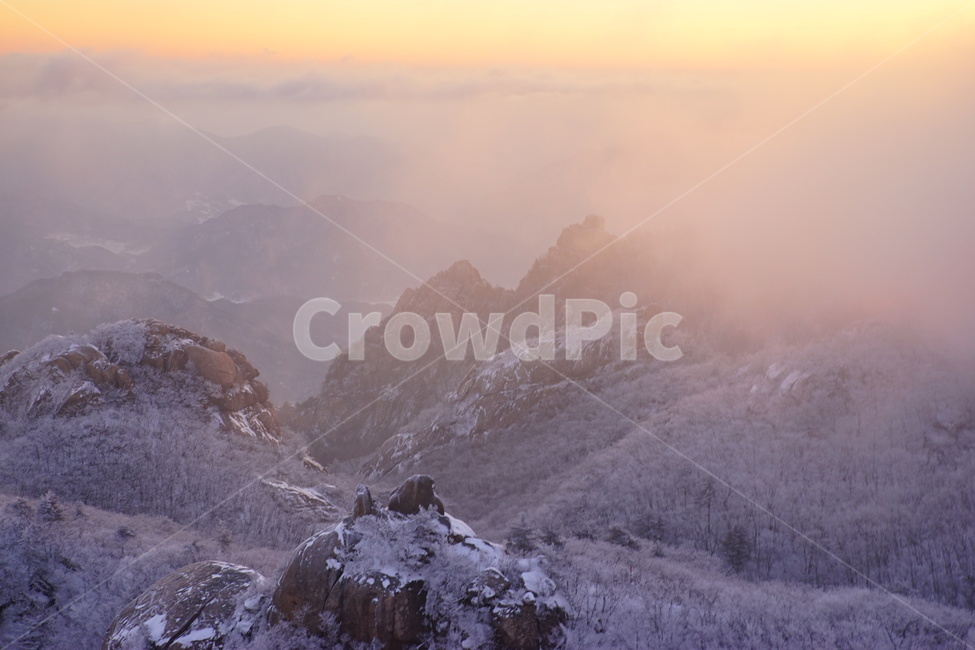 속리산,일출,설경,문장대,국립공원,겨울,계절,winter,season,자연,풍경,nature,landscape,outdoors,옥외,mountain range,산맥,mountain,산