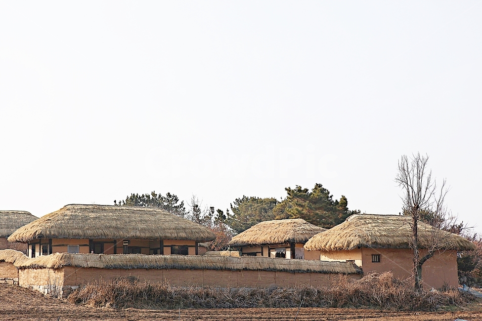 하회마을,초가집,초가,전통집,민속집,안동,건물,자연,풍경,겨울,한국전통,한국문화,korean traditional,korean culture