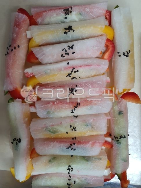 쌈무,쌈무요리,잔치음식,건강음식,건강요리,무쌈,쌈무말이,무쌈말이,푸드