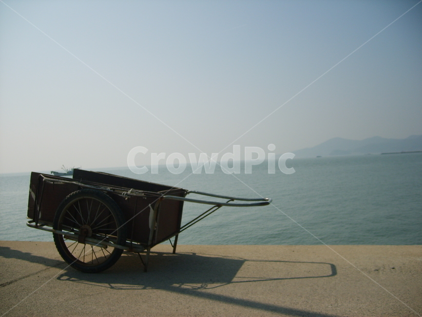 바다,바닷가,어촌,뱃사람,부두,수레