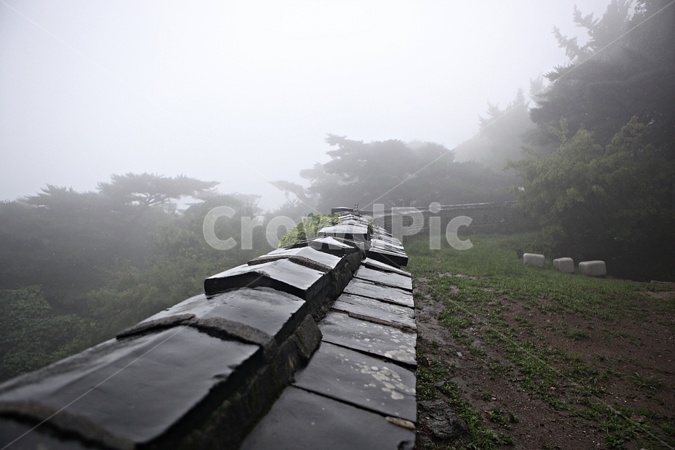 남한산성,성,성곽,길,둘레길,숲,숲길,안개,담,돌담