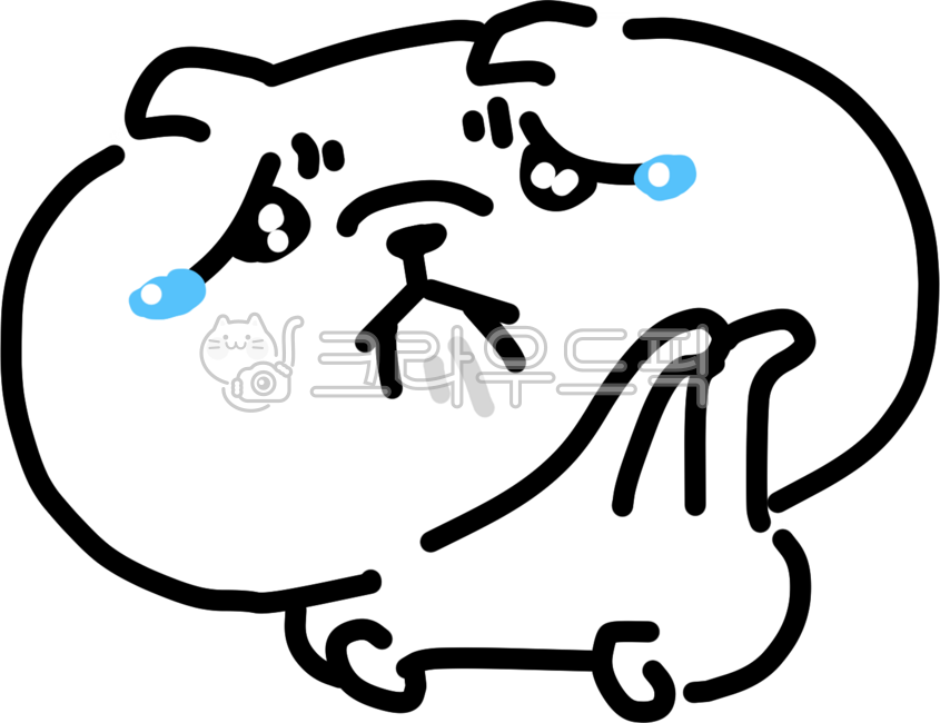 이모티콘,귀여운,고양이,캐릭터,병맛,일러스트,그림,슬픈,깨갱,눈물,봐줘