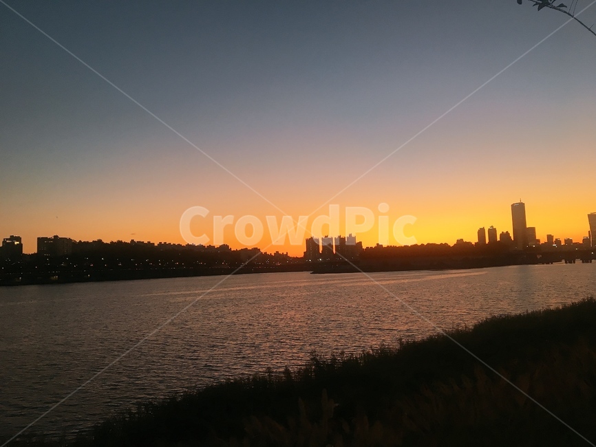 일몰,sunset,한강,황혼,하늘