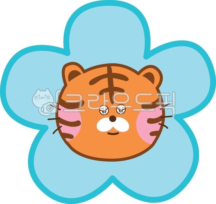 국제호랑이의날,호랑이,동물,육식동물,맹수,고양이과,캐릭터,이모티콘,귀여운,일러스트,tiger,animal,봄,봄꽃,들꽃,그림,데이지,자연,꽃,flower,꽃잎,벚꽃,세계동물의날