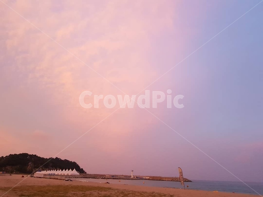 하늘,구름,노을,핑크,분홍,감성,강원도,색채,색상,colorsense,풍경,자연,분위기