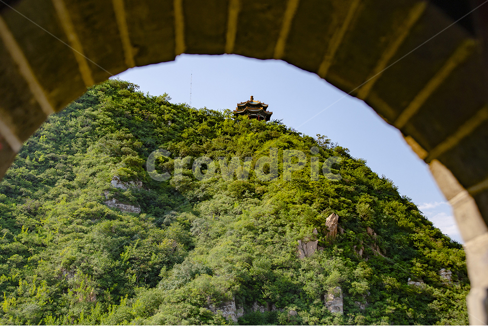 만리장성,산,북경,풍경,정자