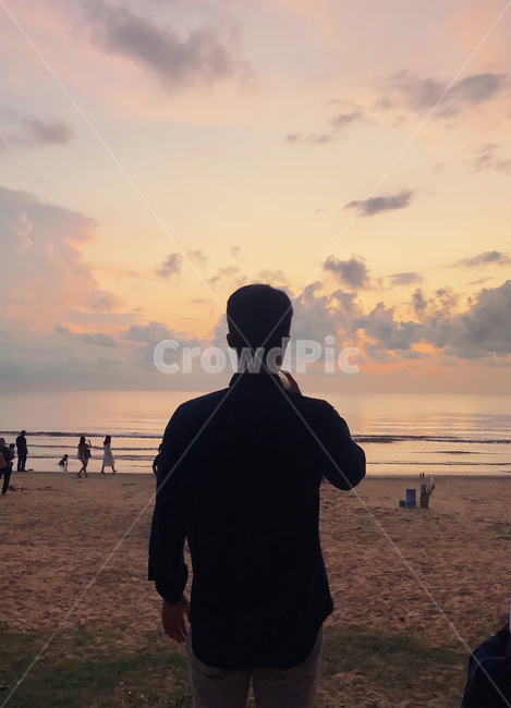 휴양지,노을,선셋,summer,여름,구름,바다노을,sunset,동남아,섬,남자뒷모습,남자,스냅