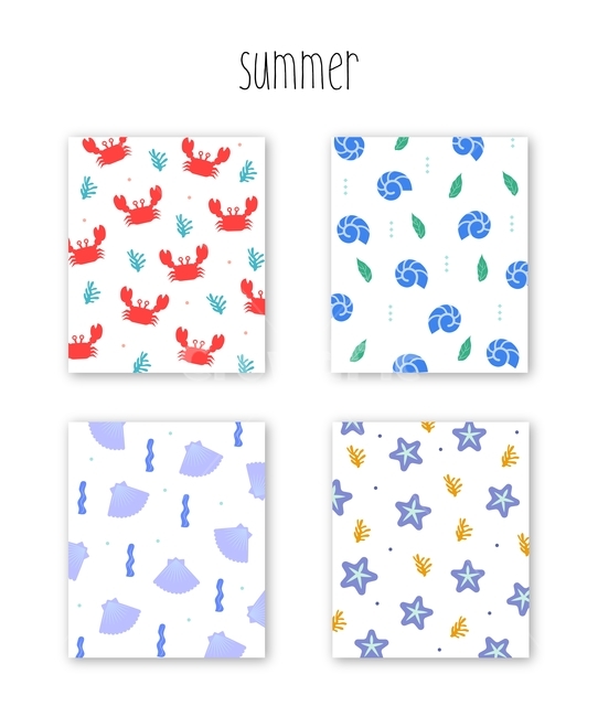 게,꽃게,고동,소라,조개,불가사리,패턴,배경,백그라운드,무늬,여름,계절,summer,season,그래픽,일러스트레이션,graphic,illustration,텍스처,질감,패턴,texture,pattern