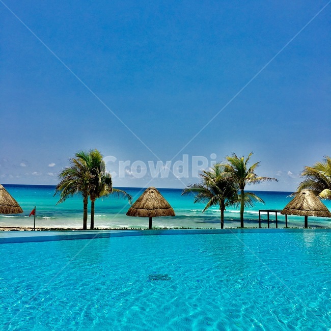 resort,호텔,여름,summer,sea,인피니티풀,칸쿤,휴양지,휴양,바다,호캉스,야자수,고급휴양지
