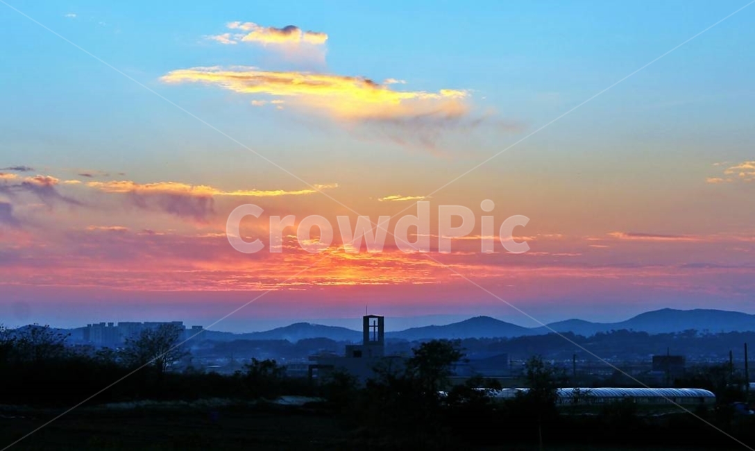nature,자연,outdoors,옥외,sky,하늘,석양,구름,붉은노을,노을