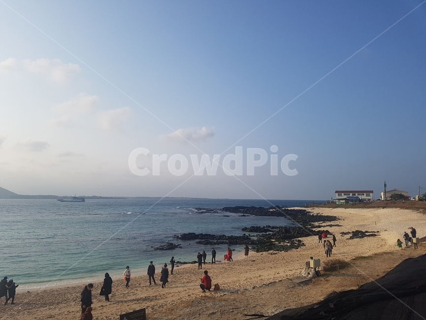 제주도,바다,해수욕장,길,풍경