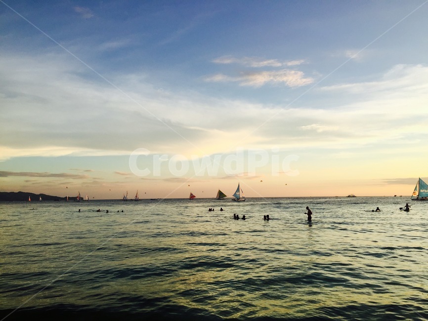 선셋,휴가,석양,바다,노을,필리핀,보라카이,화이트비치,돛단배,힐링,sunset,beach,healing,휴식,해변,자연,풍경,nature,landscape,transportation,교통,vehicle,차량,watercraft,선박,outdoors,옥외