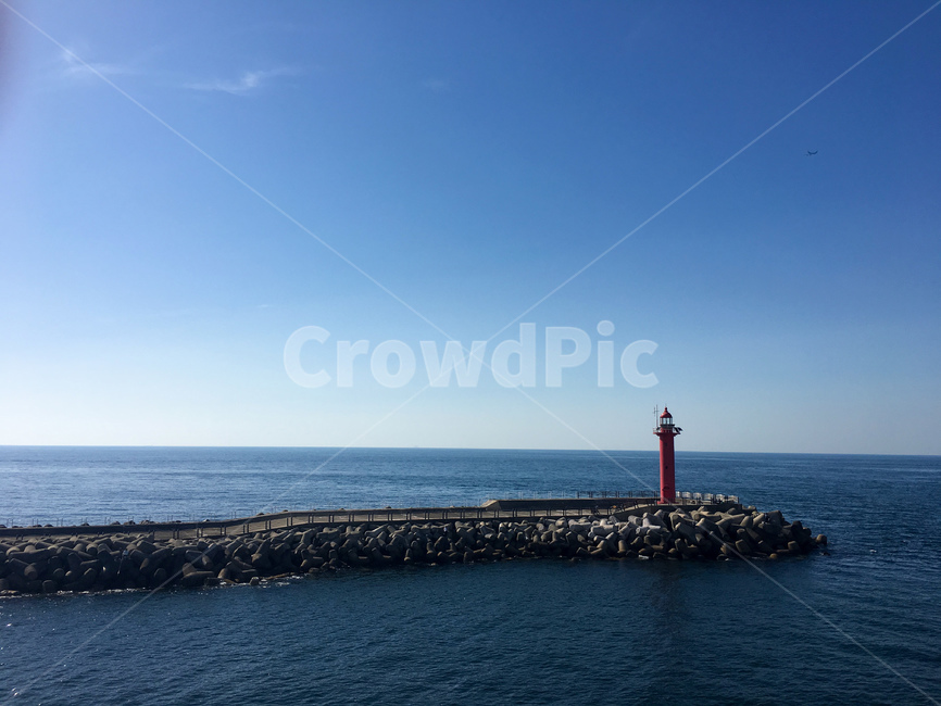 바다,등대,자연,하늘,건축물,탑,tower,등대,lighthouse