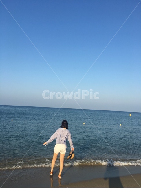 바다,해수욕장,해변,모래사장,파도,여름,휴가,물놀이,하늘,백사장,모래