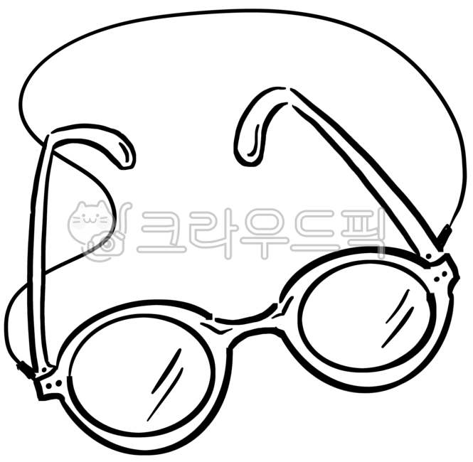 안경,안경그림,안경일러스트,라인일러스트,돋보기
