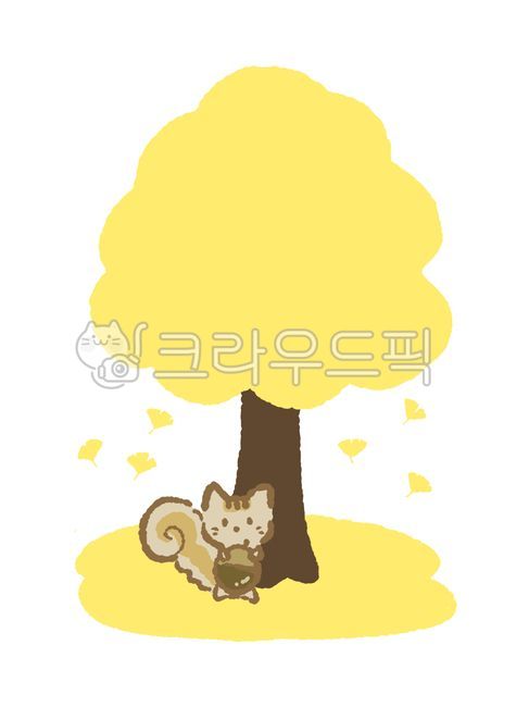 yellow,acorn,cute,fall,dakku,design,fall picture,illust,decoration,leat,Autumn,hand drawing,fall side,tree,sticker,then,leaf,good note,animal illustration,diary,squirrel,fall illustration,ginkgo,animal,card illustration,ginkgo tree,illustration,autumn,gin