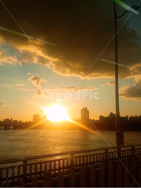 한강,노을,햇빛,sunset,구름