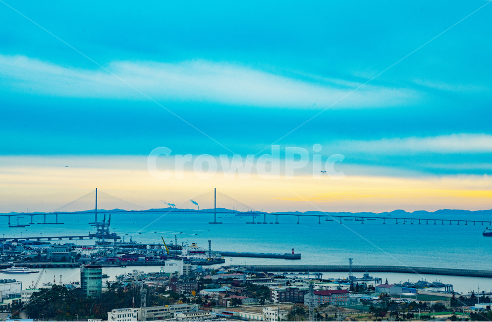 바다,풍경,현수교,해안가,선박,노을,일몰,고화질,도시,풍경,city,landscape,한국도시풍경,한국도시경관,korea cityscape,nature,자연,경치,outdoors,옥외,scenery