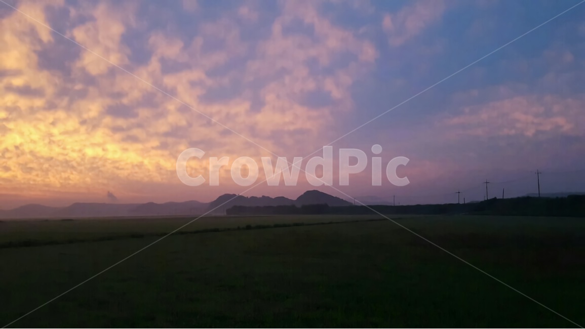 노을,저녁,저녁노을,하늘,논,자연,풍경,구름,들판,산,자연,풍경,nature,landscape,outdoors,옥외