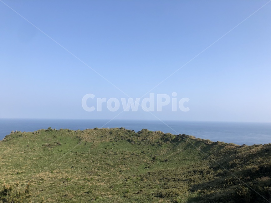 제주도,제주,성산일출봉,파란하늘,녹색,하늘,바다,자연,풍경,nature,landscape