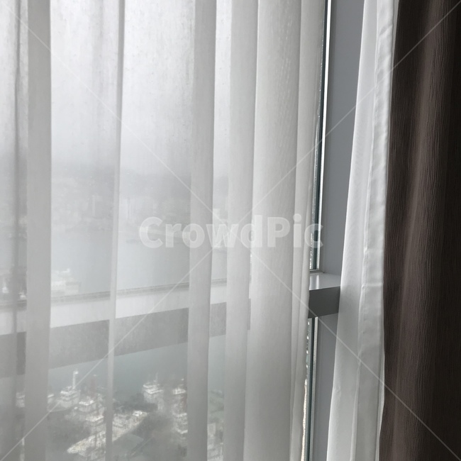 커튼,창문,바다,배,window,sea,curtain,ship