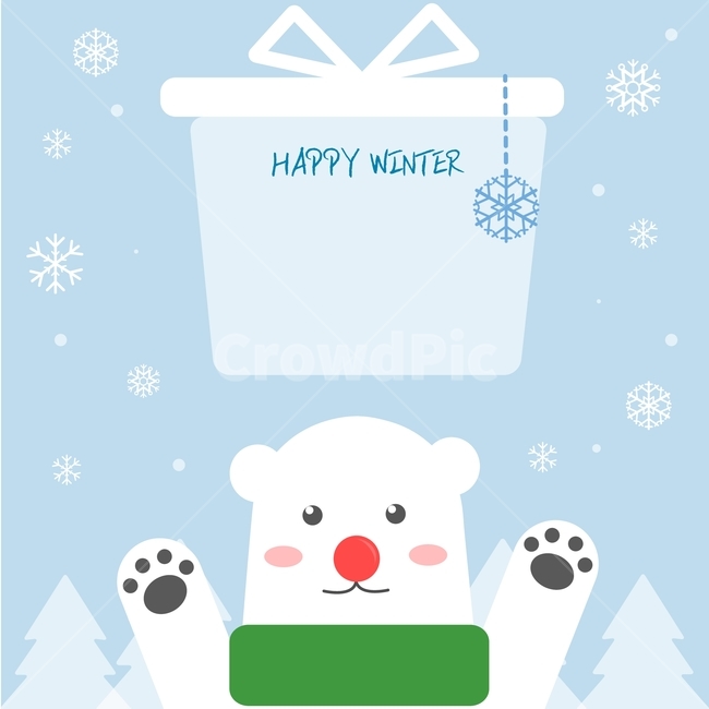 북극곰,목도리,선물상자,눈,눈결정,겨울,플랫디자인,일러스트,겨울,계절,winter,season,그래픽,일러스트레이션,graphic,illustration