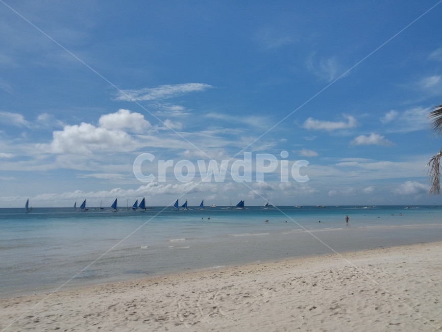 sky,sand,yacht,Beach,ocean,Boracay,beach,sea,white beach,boracay