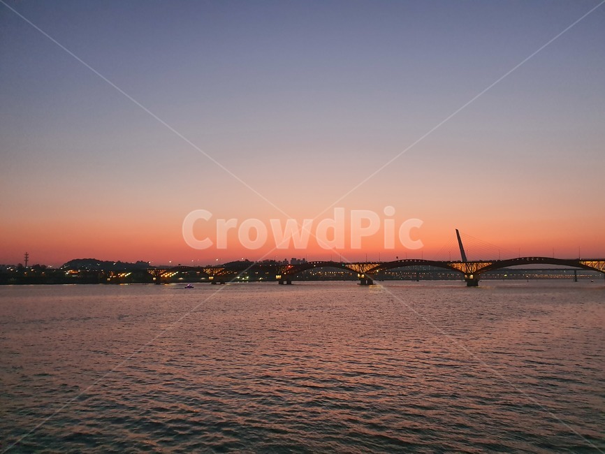 nature,자연,강,river,다리,bridge,노을,sunset,붉은하늘,redsky,한강,hanriver