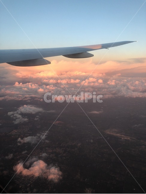 nature,자연,노을,대자연,비행기,outdoors,airplane,항공기,구름