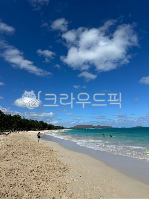 와이키키,와이마날로해변,하와이,와이마날로,해변,호놀룰루,바다,구름,해수욕장