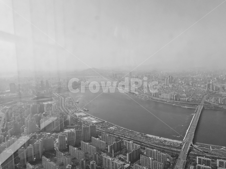 흑백,잠실,서울,한강,다리,아파트,도시,풍경,city,landscape,한국도시풍경,한국도시경관,korea cityscape,흑백,모노톤,monochrome,black and white,경치,nature,자연,outdoors,옥외,scenery,aerial view,조감도