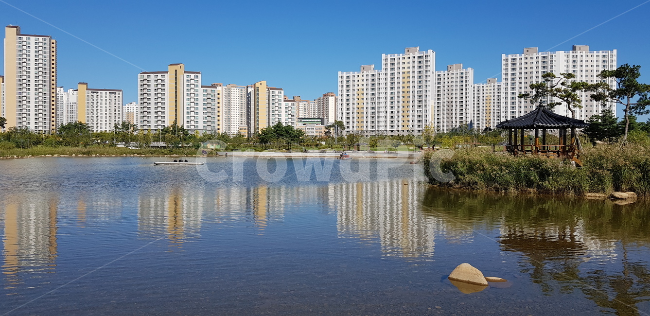 호수,반영,아파트풍경,신도시,산책,파란,어반