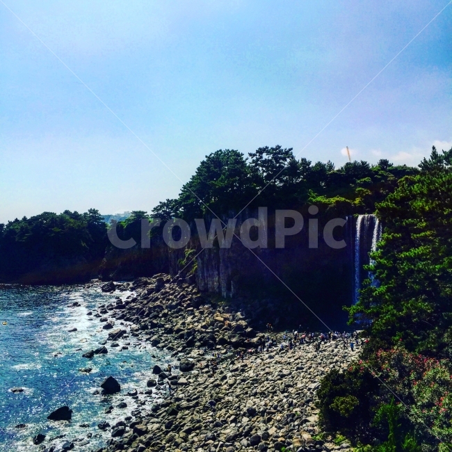 제주도,폭포,여행,바다,한국,사진,아름다움,하늘,풍경,자연,풍경,nature,landscape,해변,바다,beach,sea,제주도,jeju,jeju island,water,물,outdoors,옥외,road,도로,gravel,자갈,dirt road,흙길