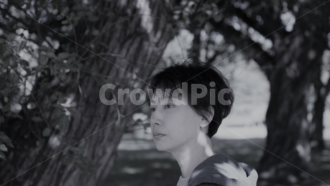 여자,모델,숲,얼굴,여성,사람,인물,인간,human,person,여성,여자,woman,female,lady,흑백,모노톤,monochrome,black and white