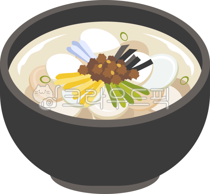 떡국, 새해음식, 설날음식, 떡국그림, 새해떡국, 사진,이미지,일러스트,캘리그라피 - chavunlab작가