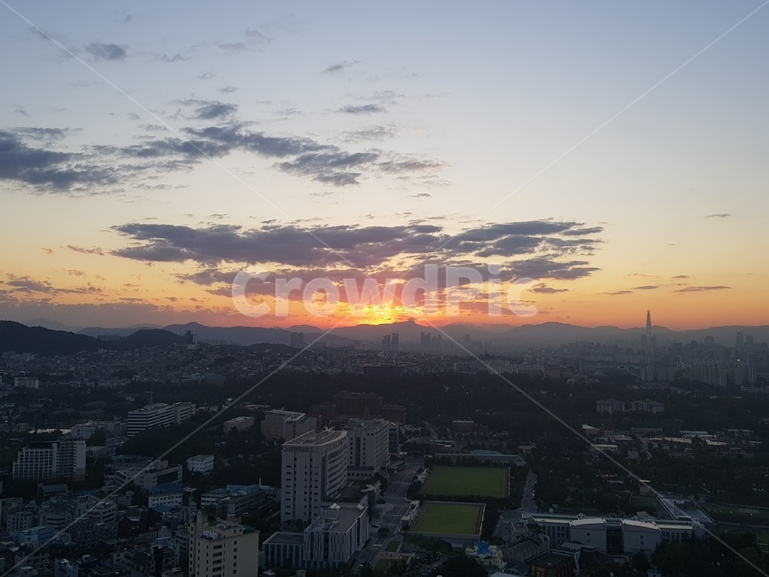노을,석양,도시,하늘,지평선,일출,일몰,도시,풍경,city,landscape