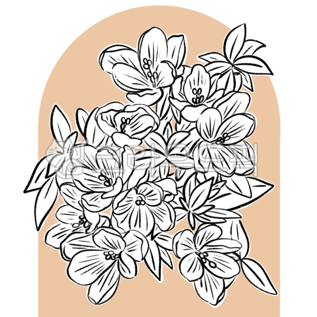 floraldesign,flower painting,adornment,sticker,pattern,floral design,line drawing,flower,flower sticker,Dakku,name sticker,Dakku Sticker,flower illustration,plant illustration,plant,drawing,colored stickers