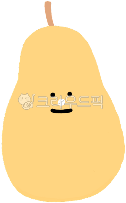 takku,sticker,emoticon,simple,hand-drawn,character,pear,fruit
