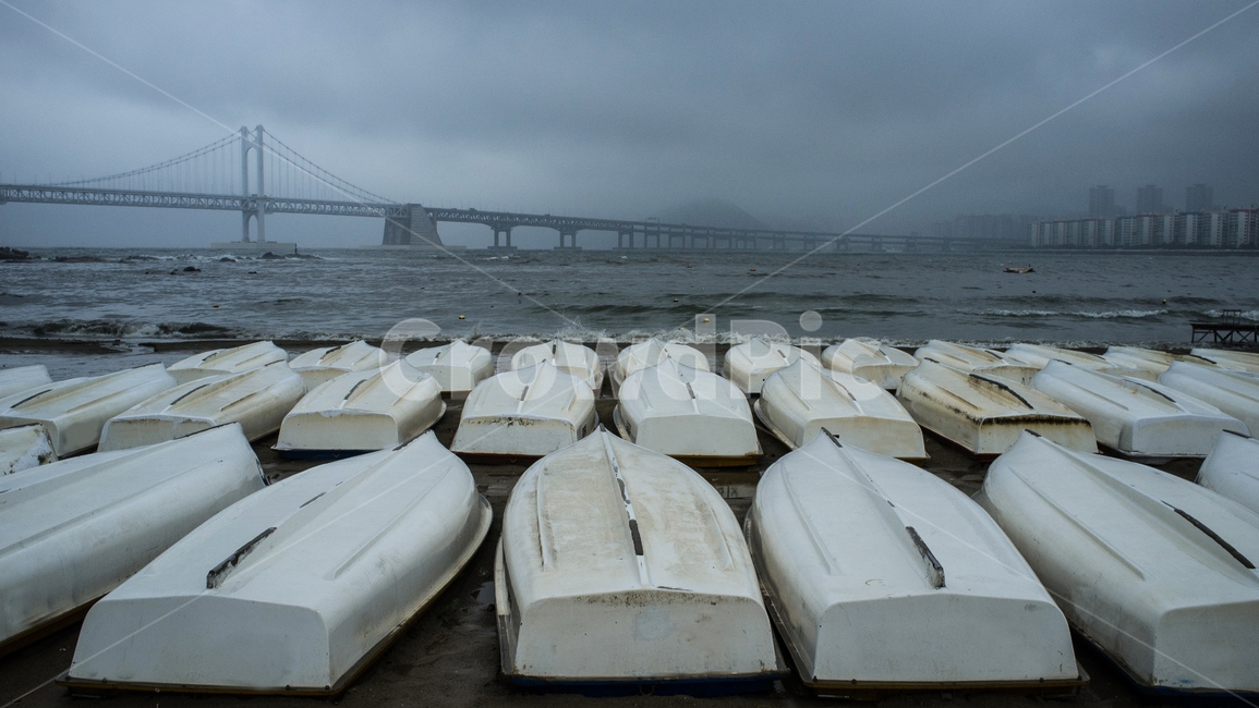 부산,광안리,광안대교,폭우,파도,보트,해변,바다,beach,sea