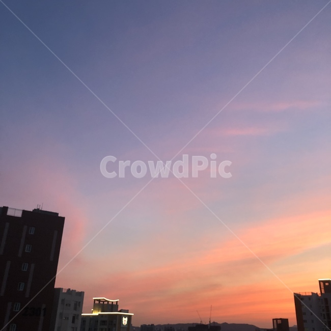노을,하늘,아파트,늦여름,초가을,옥상,자연,sky