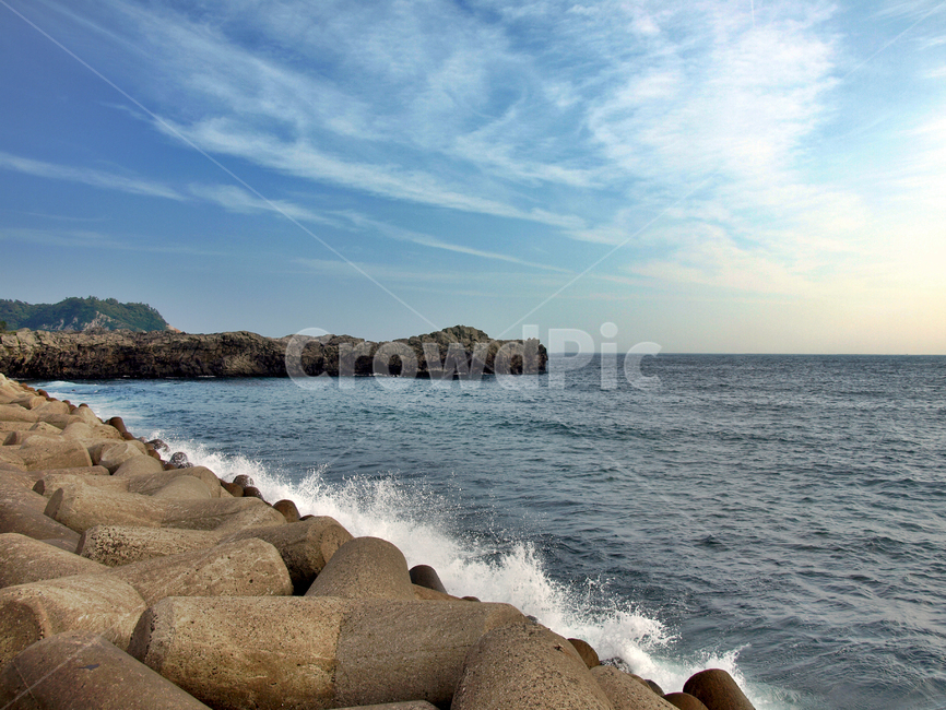 새섬,바다,테트라포드,방파제,파도,자연,풍경,nature,landscape,promontory,곶,water,물,outdoors,옥외,ocean,대양,sea