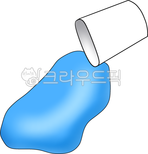 물컵, 엎질러진물, 쏟다, 흘리다, 엎어지다, 사진,이미지,일러스트,캘리그라피 - greenbe작가