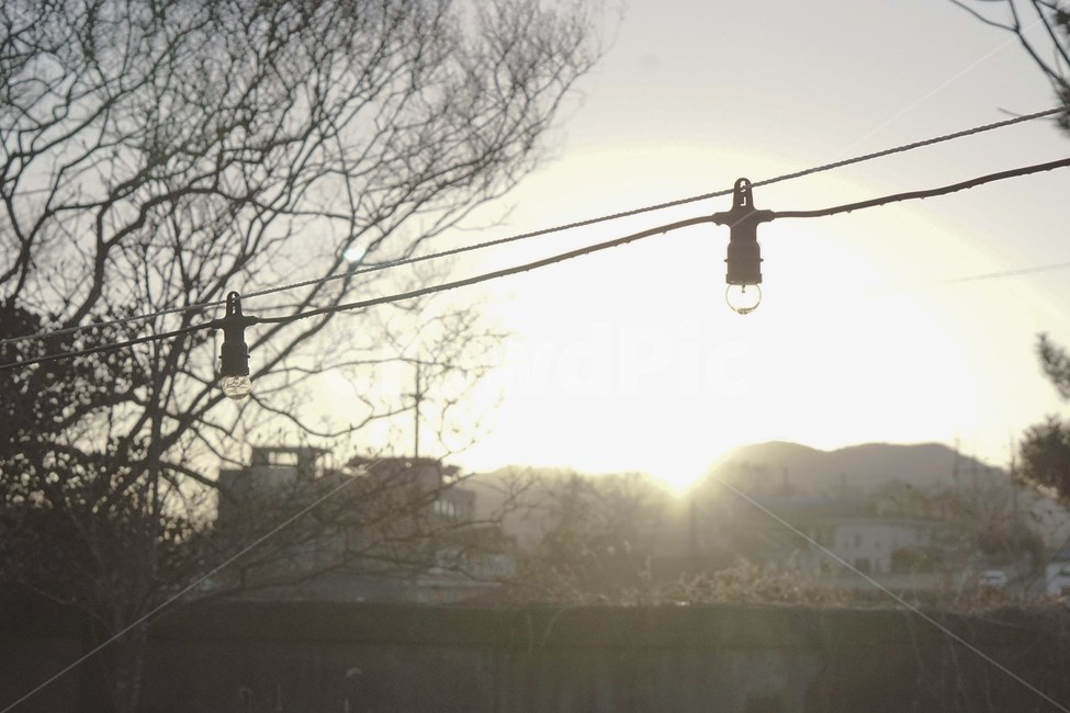 노을,감성,쓸쓸,전구,저녁,햇빛,겨울