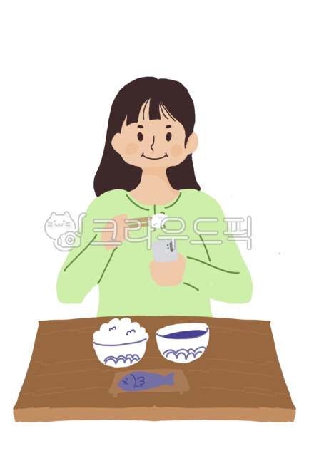 person,사람,인간,혼밥,혼자밥먹는,일러스트,여자일러스트,식사
